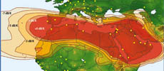 Arabsat 2B Ku-band uplink G/T map